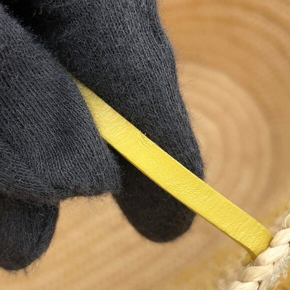 LOEWE Bunny Basket Bag Raffia Natural/Yellow A223S18X01 - Picture 8 of 13